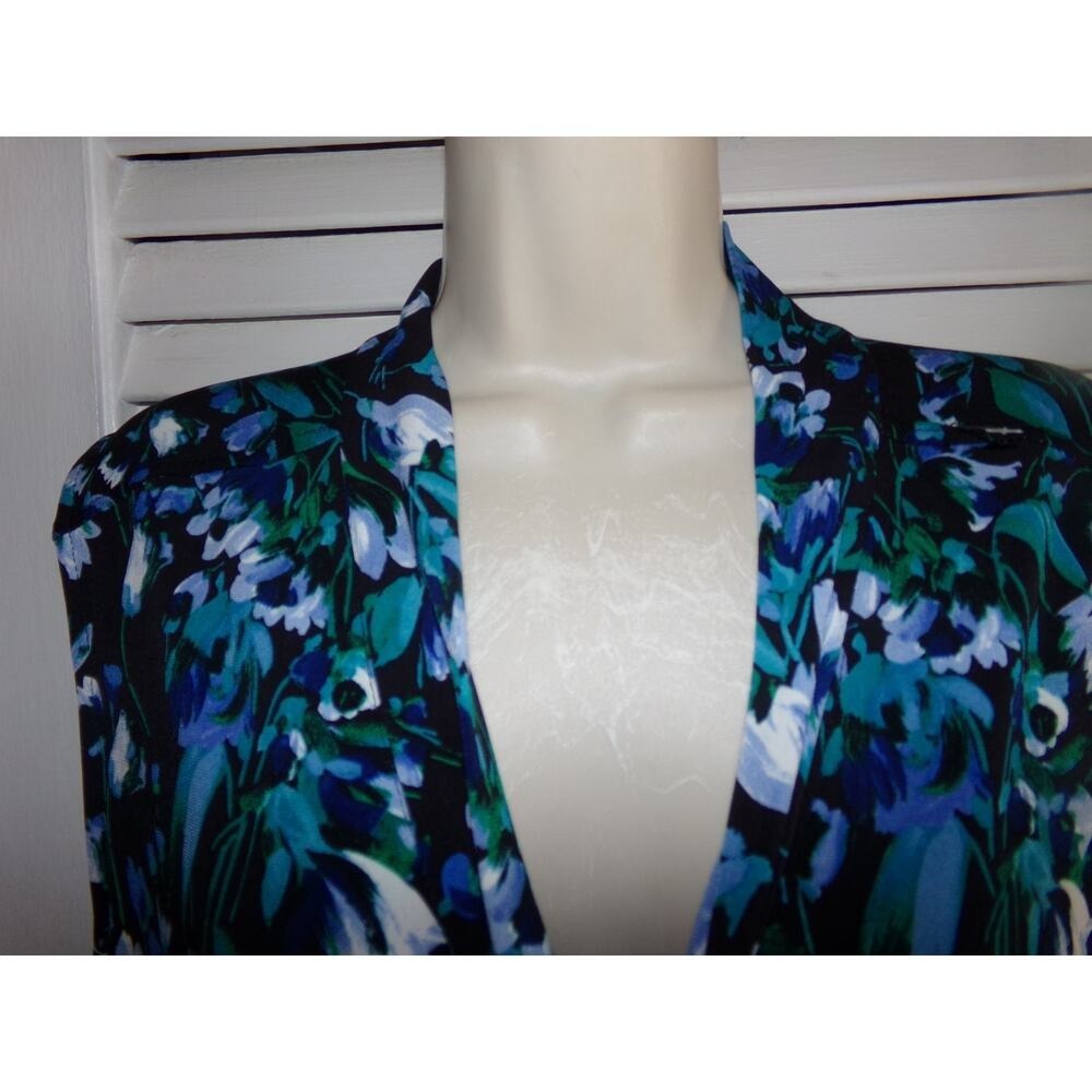 Karl Lagerfeld Paris knit tie v neck top L Excellent Loose fit Vintage - Picture 5 of 6